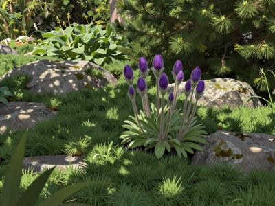 AI-generated illustration of Alpine Garden (Alpengarten)