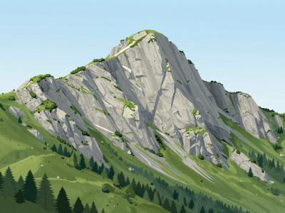 AI-generated illustration of Bischofsmütze Mountain