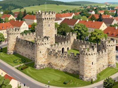 AI-generated illustration of Freistadt Castle (Burg Freistadt)