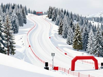 AI-generated illustration of Hahnenkamm Race Course