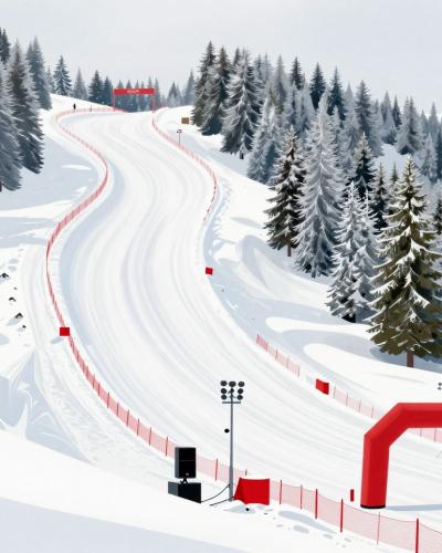 AI-generated illustration of Hahnenkamm Race Course