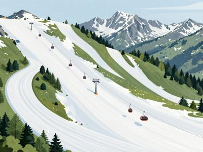 AI-generated illustration of Hirschenkogel Ski Resort