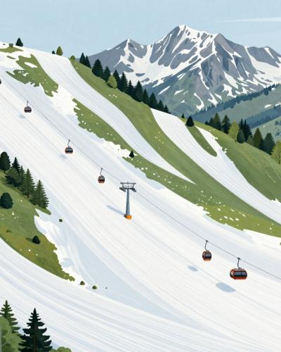 AI-generated illustration of Hirschenkogel Ski Resort