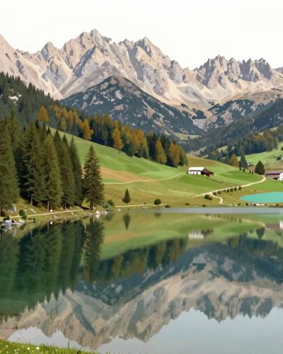 AI-generated illustration of Lakes Of Filzmoos