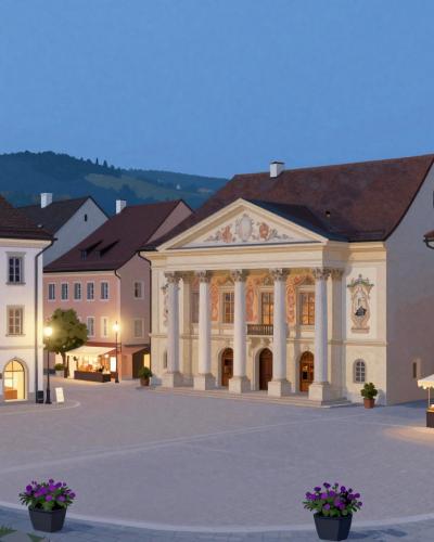 AI-generated illustration of Mariazell Market Square (Marktplatz)