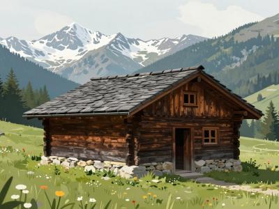 AI-generated illustration of Montafon Trail (Montafoner Weg)