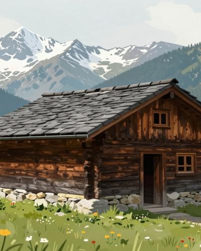 AI-generated illustration of Montafon Trail (Montafoner Weg)
