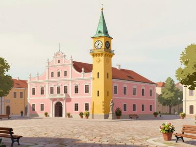 AI-generated illustration of Old Town Square (Marktplatz)