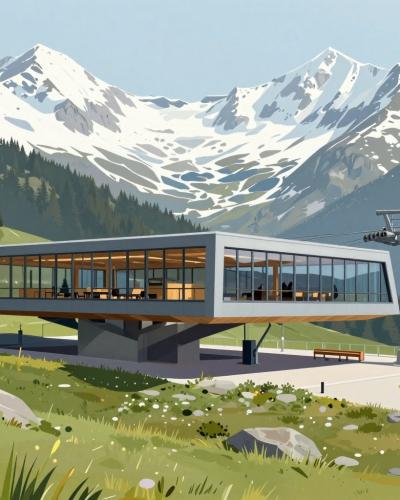 AI-generated illustration of Penzenberg Cable Car (Penzenbahn)