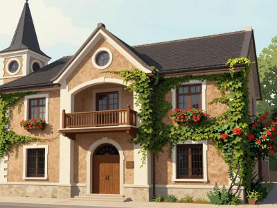 AI-generated illustration of Protestant Church (Hallstatt)