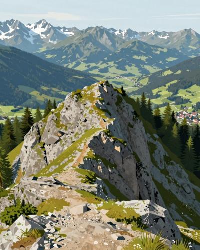 AI-generated illustration of Radstader Berg