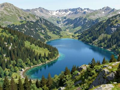 AI-generated illustration of Salzkammergut-Salzkammergut Lake District Area