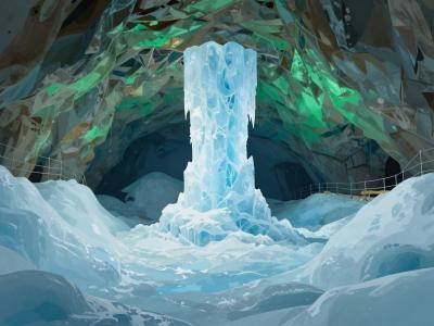 AI-generated illustration of Schladming Ice Cave (Eishöhle)