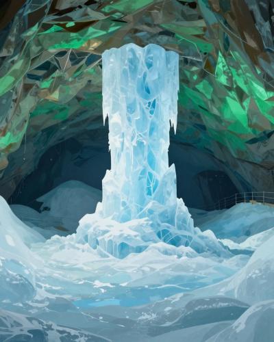 AI-generated illustration of Schladming Ice Cave (Eishöhle)