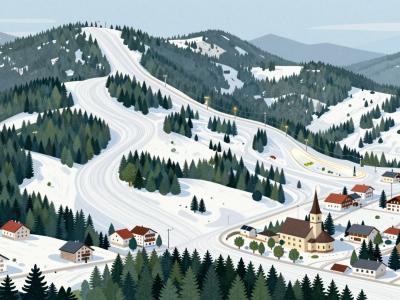AI-generated illustration of Schladming Ski Arena (Schladming-Dachstein-Ramsau)