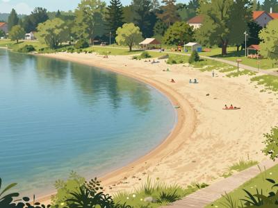 AI-generated illustration of Seebad Podersdorf