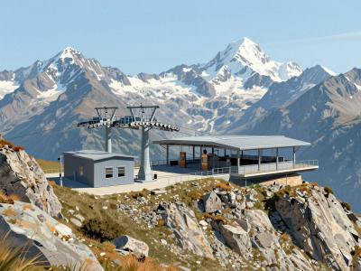 AI-generated illustration of Sölden Cable Car (Söllereck)