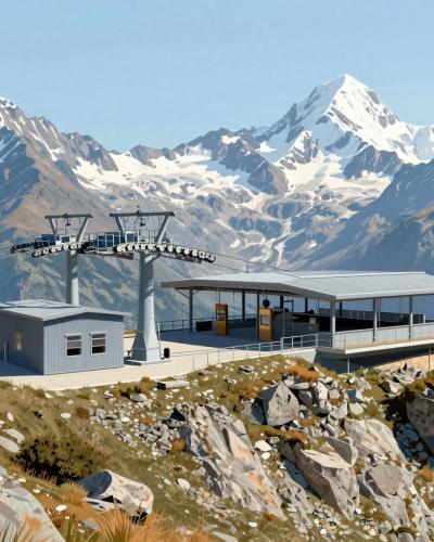 AI-generated illustration of Sölden Cable Car (Söllereck)