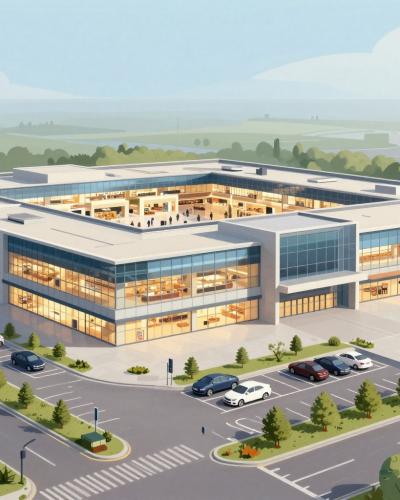AI-generated illustration of Süd Shopping Center