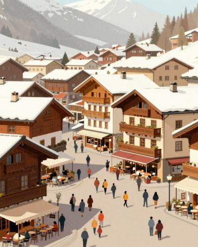 AI-generated illustration of Village Center (Dorfzentrum)