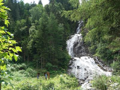 Innerfragant waterfall on the Alpe Adria Trail in the Molltal valley, Carinthia