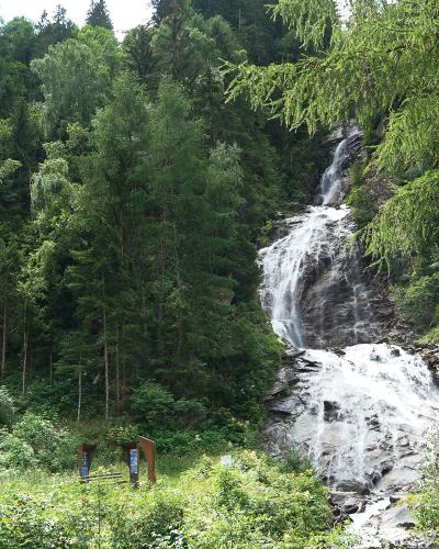 Innerfragant waterfall on the Alpe Adria Trail in the Molltal valley, Carinthia