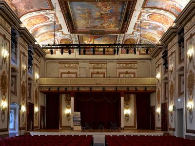 Frescoed interior of the Haydnsaal concert hall in Esterhazy Palace, Eisenstadt