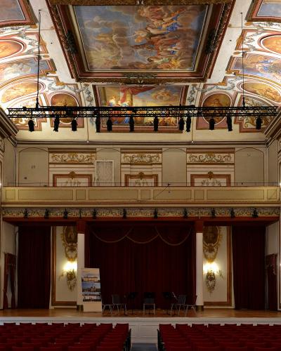 Frescoed interior of the Haydnsaal concert hall in Esterhazy Palace, Eisenstadt