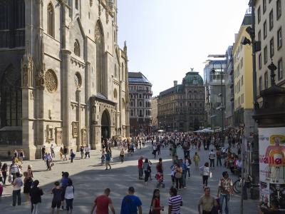 Stephansplatz in Vienna with St. Stephen's Cathedral