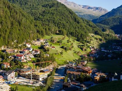 Sölden in the Ötztal valley in summer