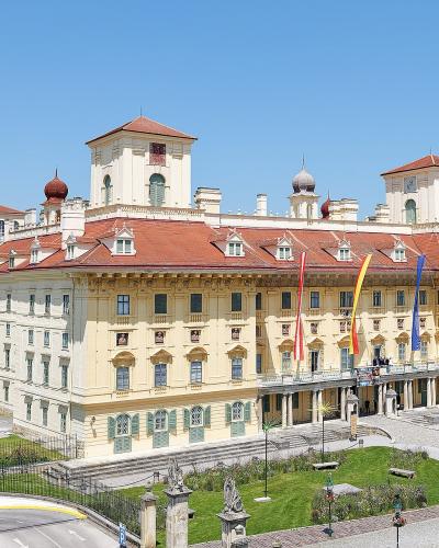 Baroque facade of Esterhazy Palace in Eisenstadt, Burgenland
