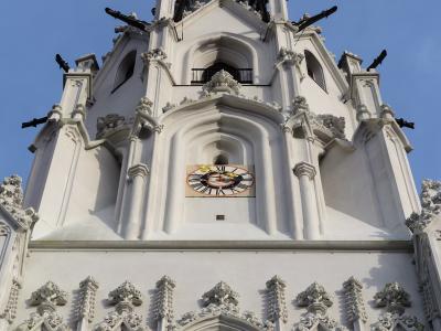 The Gothic tower of Mariazell Basilica, home of the pilgrimage treasury museum
