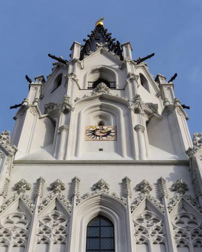 The Gothic tower of Mariazell Basilica, home of the pilgrimage treasury museum