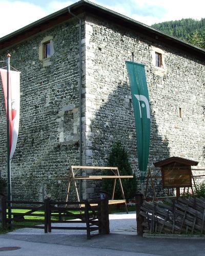 The stone Felberturm tower in Mittersill, home of the Felberturm Museum