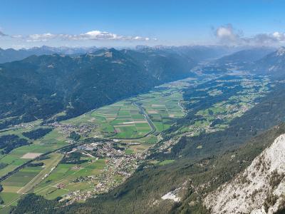 The lower Gailtal valley in Carinthia seen from above