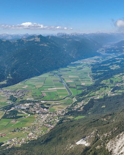 The lower Gailtal valley in Carinthia seen from above