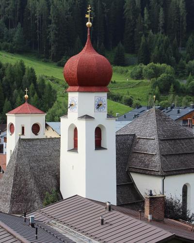 The onion-domed parish church of St. Anton am Arlberg