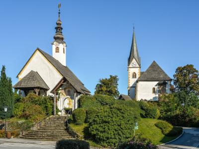 The small Romanesque Rosary Church (Winterkirche) beside the parish church in Maria Wörth