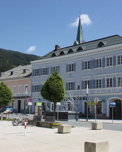 The Stadtplatz of Radstadt with its church tower