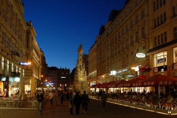 Evening on the Graben in Vienna