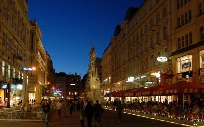 Evening on the Graben in Vienna