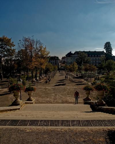 The formal promenade of the Kurpark in Baden bei Wien